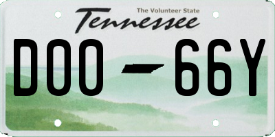 TN license plate D0066Y