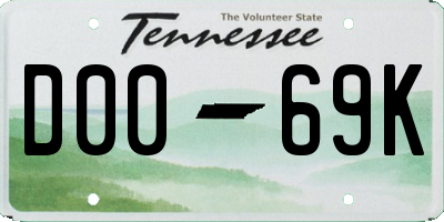 TN license plate D0069K