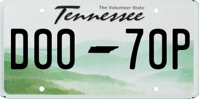 TN license plate D0070P