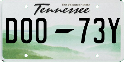 TN license plate D0073Y