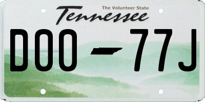 TN license plate D0077J