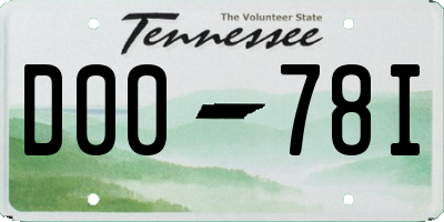 TN license plate D0078I
