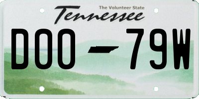 TN license plate D0079W