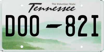 TN license plate D0082I