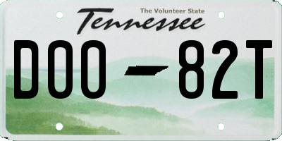 TN license plate D0082T
