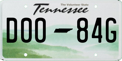 TN license plate D0084G