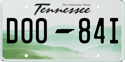 TN license plate D0084I