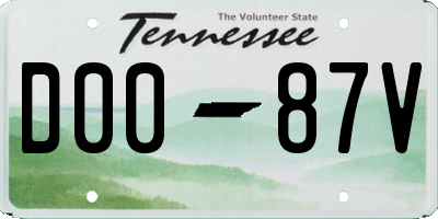 TN license plate D0087V