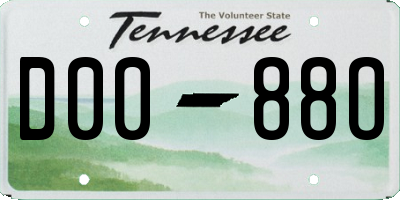 TN license plate D0088O