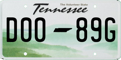 TN license plate D0089G
