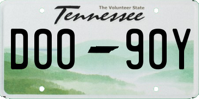 TN license plate D0090Y