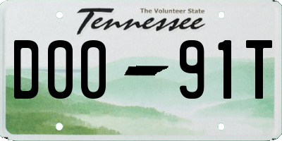 TN license plate D0091T