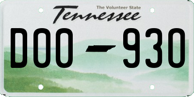 TN license plate D0093O