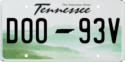 TN license plate D0093V