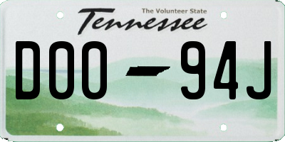 TN license plate D0094J