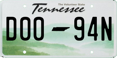 TN license plate D0094N