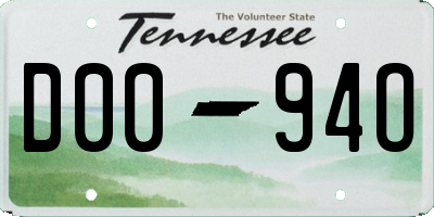TN license plate D0094O
