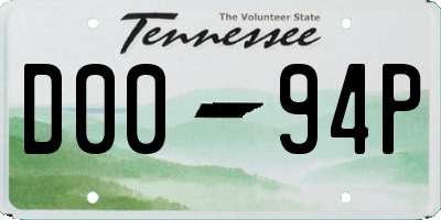 TN license plate D0094P