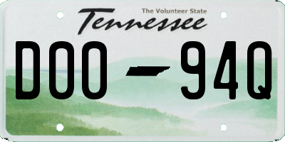 TN license plate D0094Q