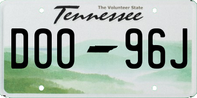 TN license plate D0096J