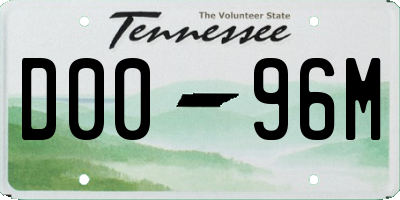 TN license plate D0096M