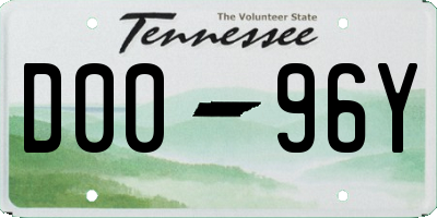 TN license plate D0096Y