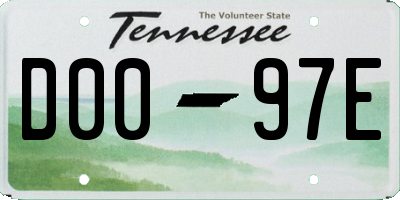 TN license plate D0097E