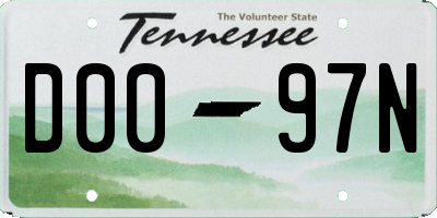 TN license plate D0097N