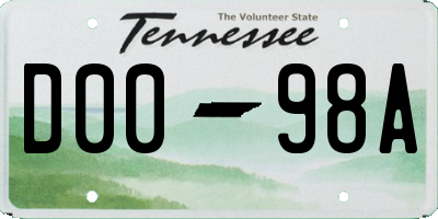 TN license plate D0098A