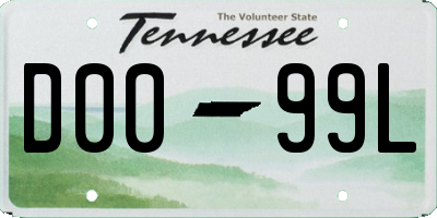TN license plate D0099L