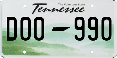 TN license plate D0099O