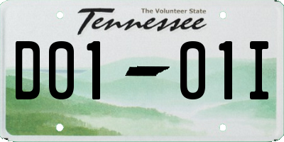 TN license plate D0101I
