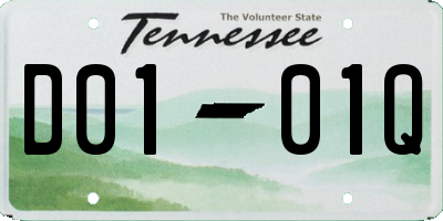 TN license plate D0101Q