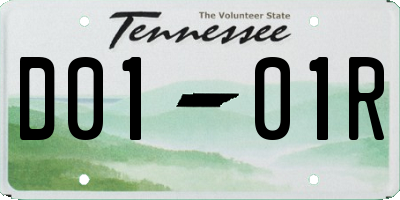 TN license plate D0101R