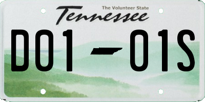 TN license plate D0101S