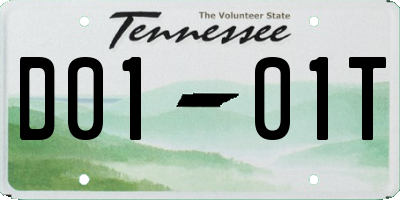 TN license plate D0101T