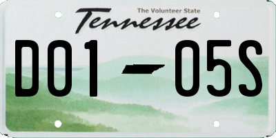 TN license plate D0105S
