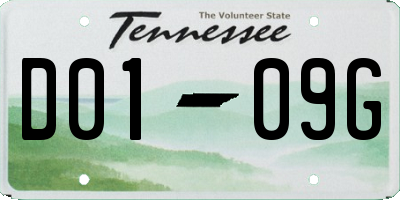 TN license plate D0109G