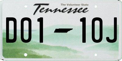 TN license plate D0110J