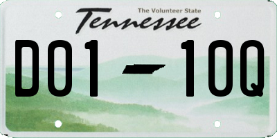 TN license plate D0110Q
