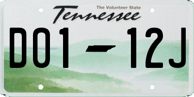 TN license plate D0112J
