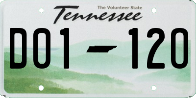 TN license plate D0112O