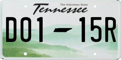 TN license plate D0115R