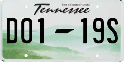 TN license plate D0119S