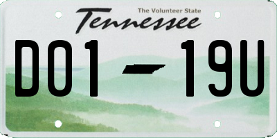 TN license plate D0119U