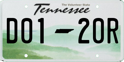 TN license plate D0120R