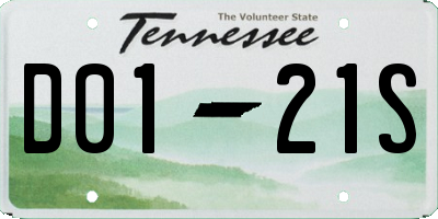 TN license plate D0121S