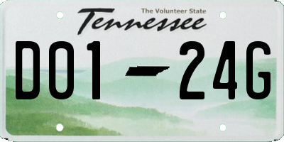 TN license plate D0124G