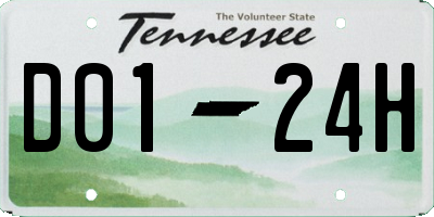 TN license plate D0124H