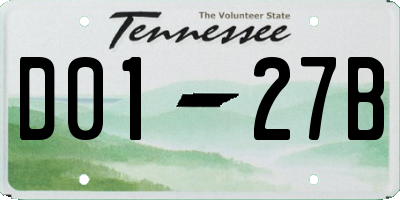 TN license plate D0127B